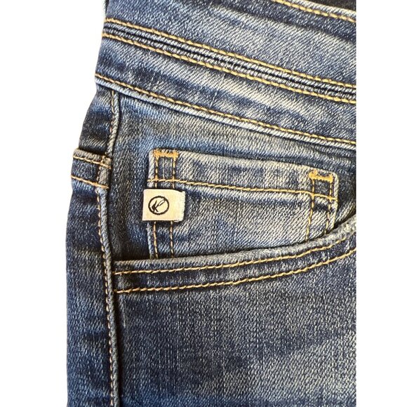 KanCan Womens Distressed Skinny Jeans W1 24 Blue Denim Mid-Rise 73% Cotton - Picture 3 of 7